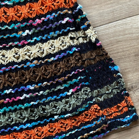 Free People New Romantics crochet Stripe Knit Top - Picture 6 of 9